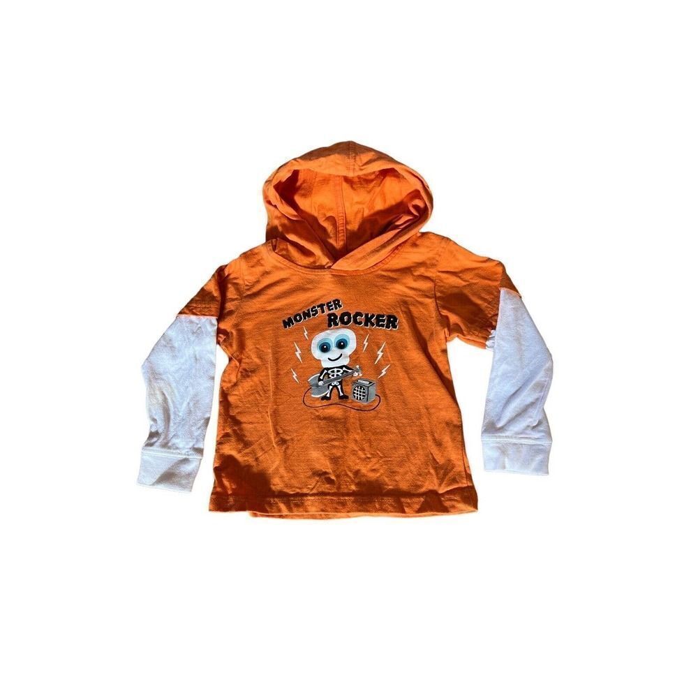 Target Infant Halloween Shirt “Monster Rocker” Built In Hood 18m